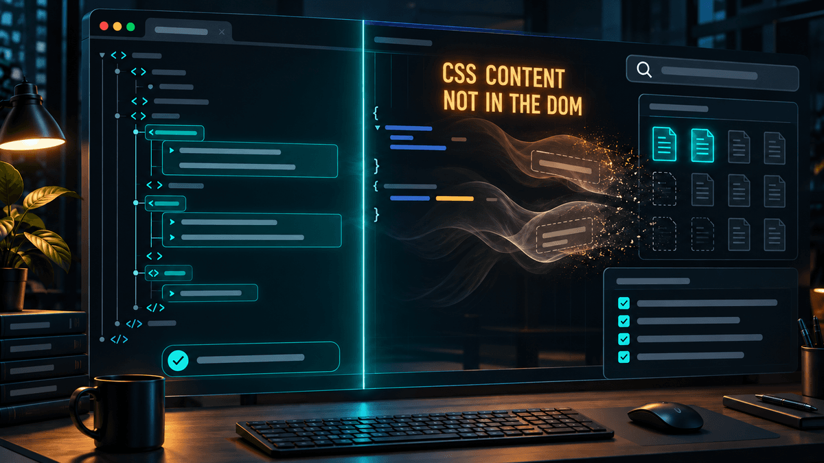 Google May Not Index CSS-Generated Content: Technical SEO Audit Checklist